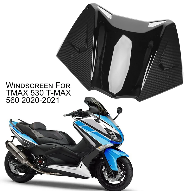 Ветровое стекло мотоцикла со спортивным оформлением Для YAMAHA TMAX 530 T-MAX 560 2020-2021 Ярко-черный
