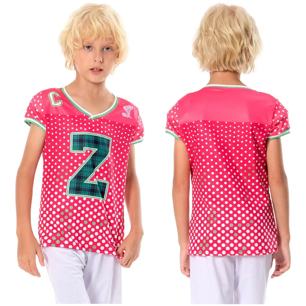 Взрослые Дети, футболка для косплея Zombies 3 Zed, мужская Женская летняя футболка с 3D принтом и коротким рукавом