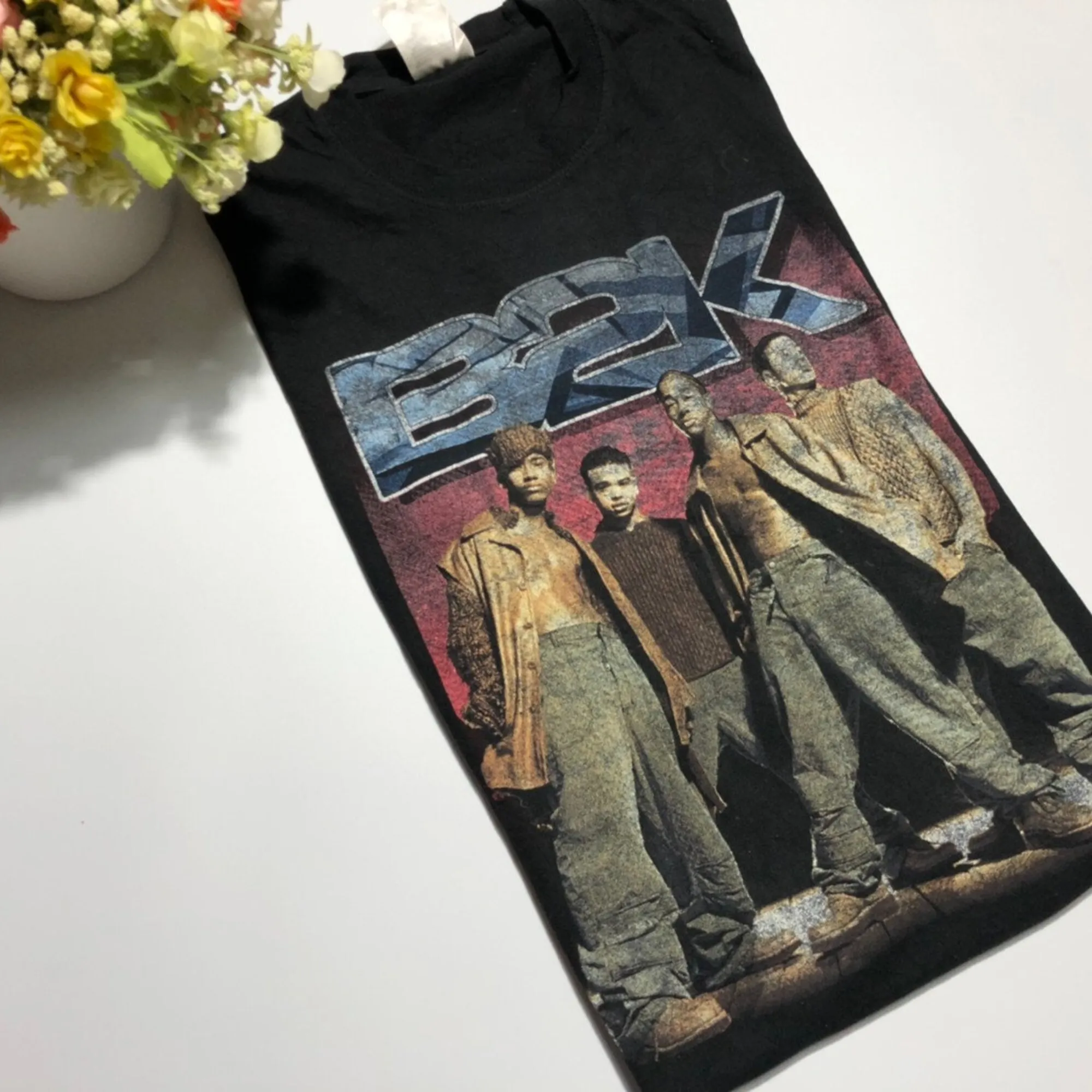 Винтажная рубашка B2K 90-х с бантом Вау, Ага