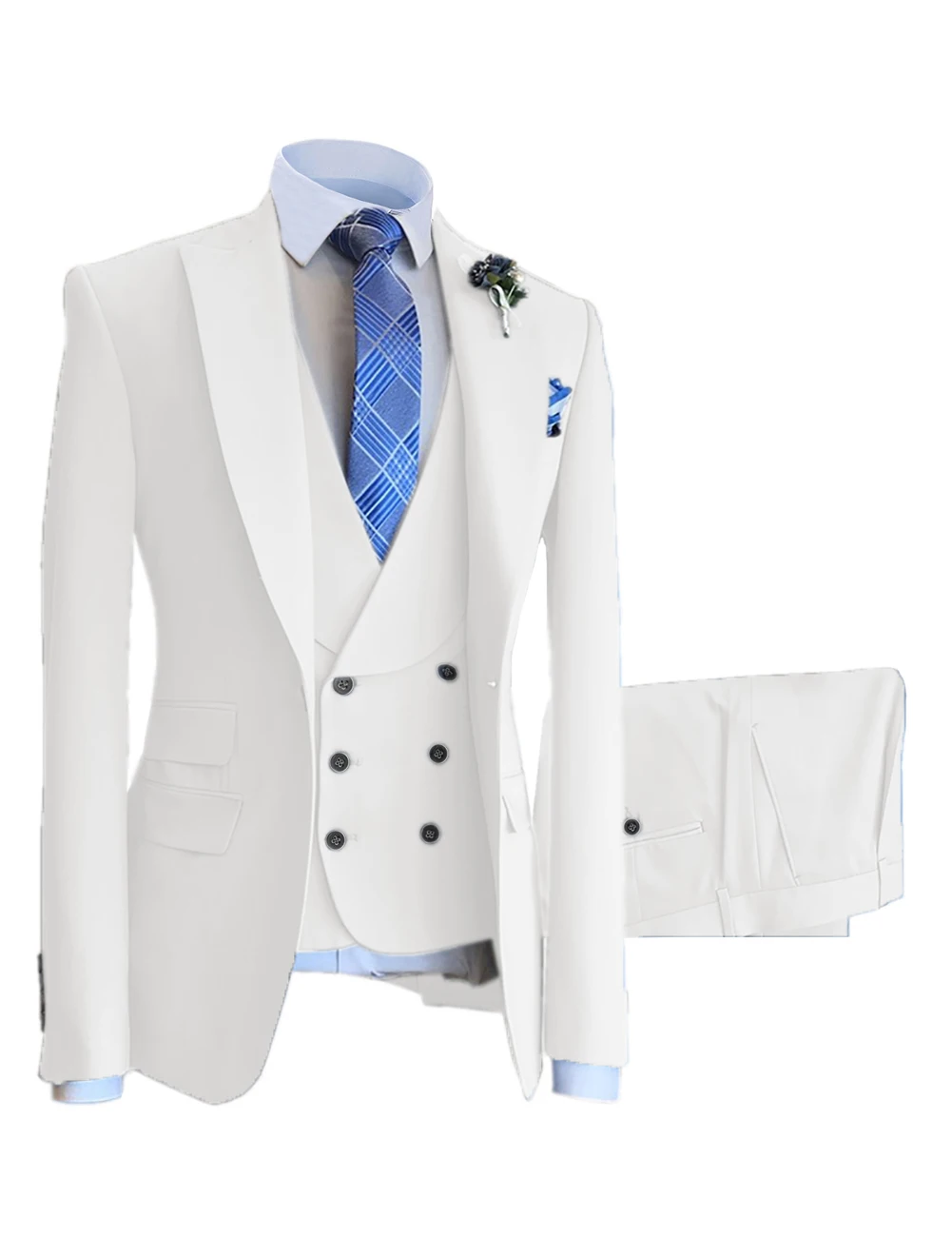 Высококачественные классические мужские костюмы, джентльменский комплект, однотонный пиджак с воротником-стойкой, брюки, рубашка, идеально подходящие для деловых встреч и официальных мероприятий