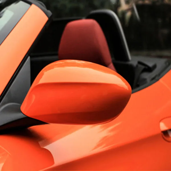 Глянцевый оранжевый рулон виниловой пленки для выпуска воздуха, глянцевая фольга для наклеек на кузов автомобиля