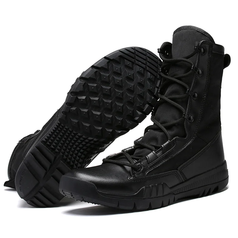 Горячая распродажа 2023 Года Тактические ботинки Мужские Военные ботинки с высоким берцем на шнуровке Рабочая Защитная обувь для скалолазания Походная обувь Армейские ботинки