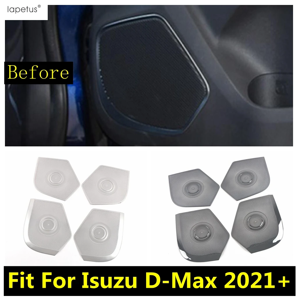 Дверной динамик автомобиля, Звуковая рамка для звукового сигнала, Декоративная накладка для Isuzu D-Max 2021 2022, Аксессуары из нержавеющей стали, Комплект для интерьера