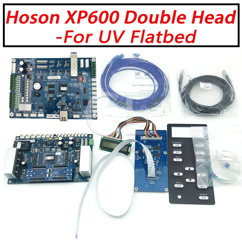 Двухголовочная плата УФ-планшетного принтера Hoson xp600 для Печатающей головки Epson XP600 Основная часть принтера и Комплект головной платы Поддерживают ось Z