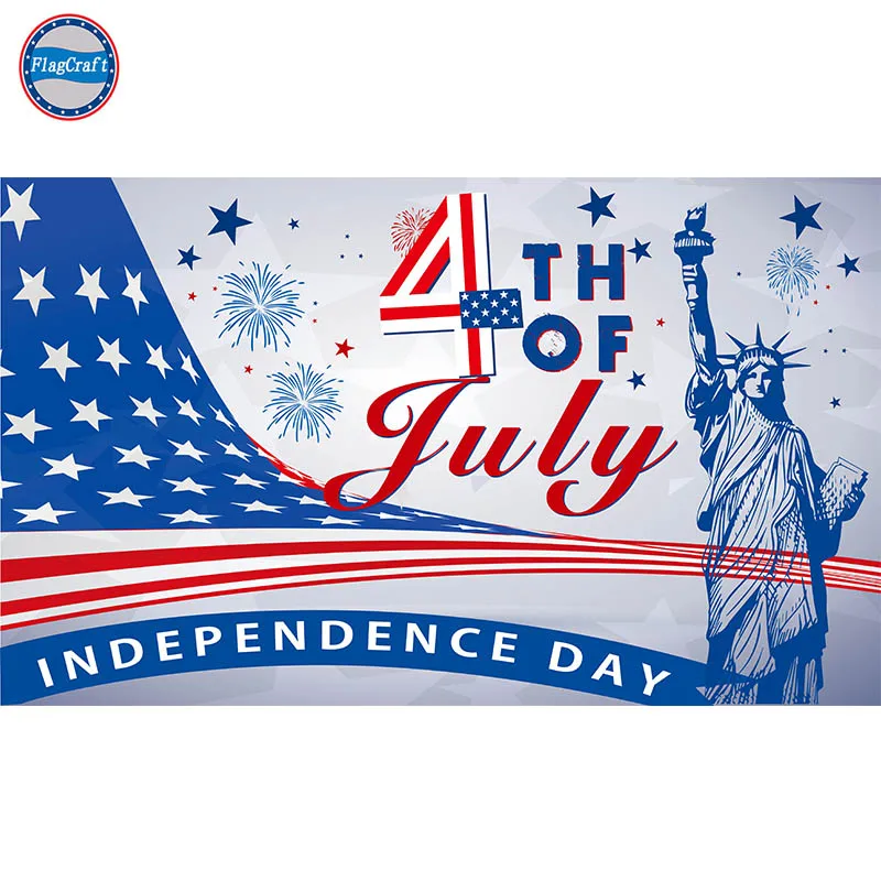 День независимости, Четвертое июля, Соединенные Штаты Америки, для украшения дома, печать из полиэстера с обеих сторон Спина к спине