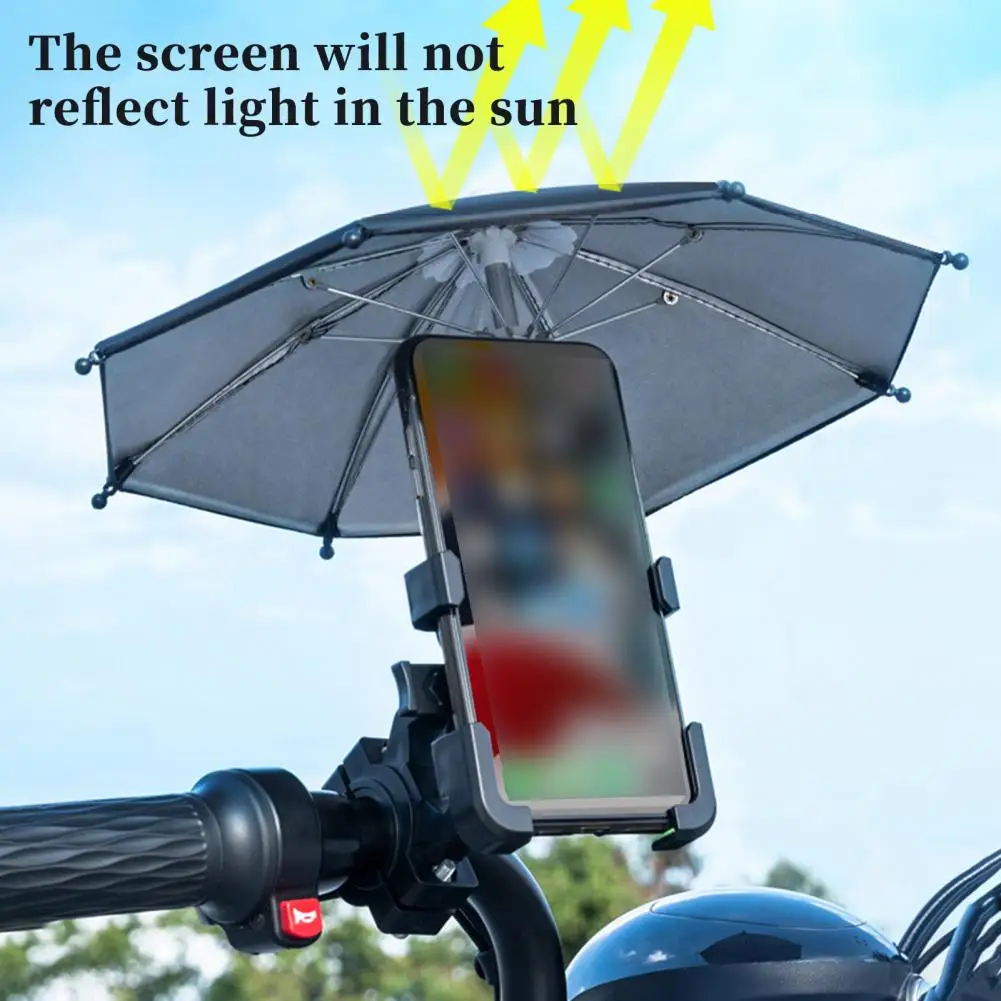 Держатель Велосипедного Телефона Держатель Мотоциклетного Телефона с Противоскользящей Противоударной Подставкой Водонепроницаемый Зонтик Безопасный Велосипедный Руль
