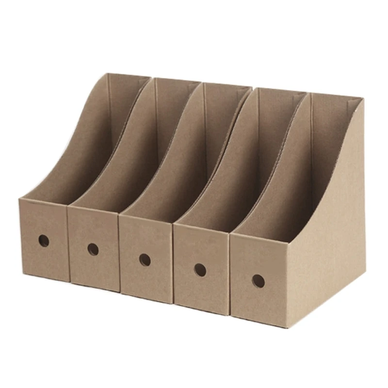 Держатель для журналов, картонный ящик для хранения журналов Папка для файлов из крафт-бумаги