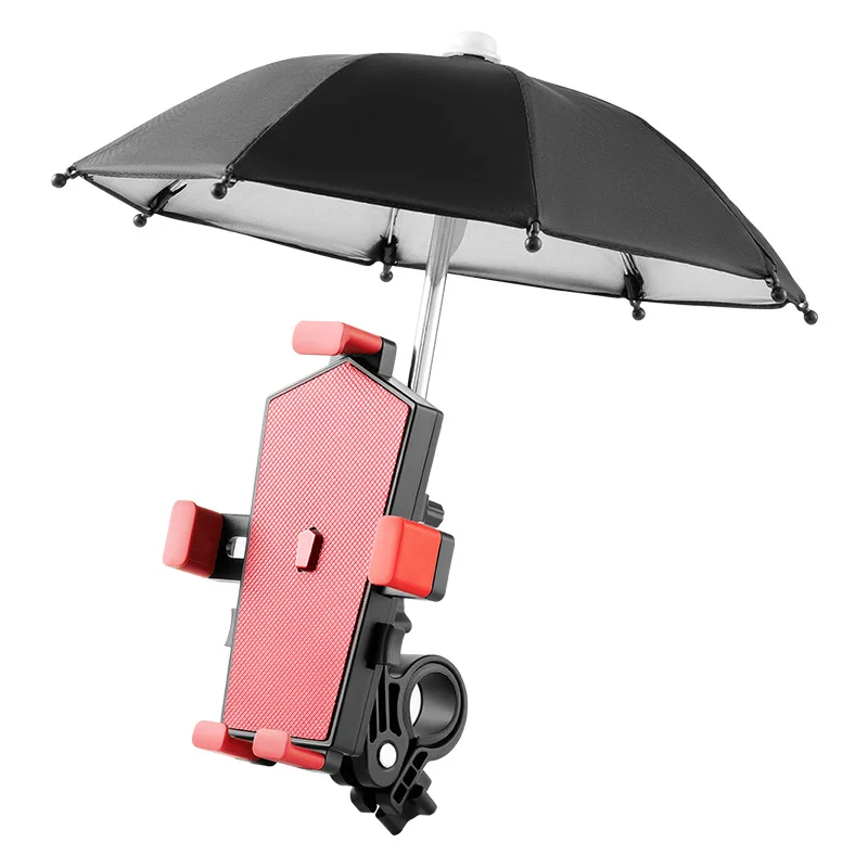 Держатель для мобильного телефона для велосипеда с автоматической блокировкой, кронштейн для поворота на 360 градусов с зонтиком, Велосипедная GPS-стойка для зеркала заднего вида /руля