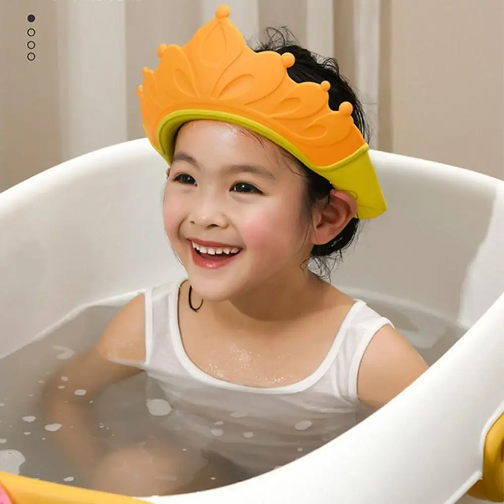Детская шапочка для душа Водонепроницаемая Защита ушей, Детская Регулируемая Шапочка для ванны, Детская Водоблокирующая шапочка для шампуня