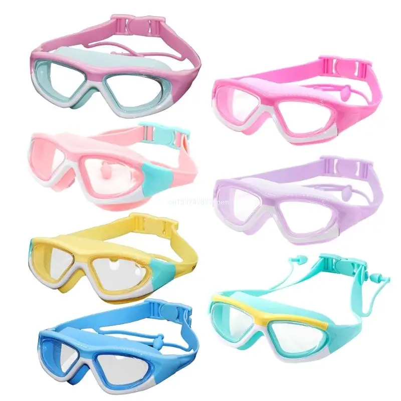 Детские очки для плавания с защитой от запотевания и ультрафиолета, очки для бассейна с четким обзором, не протекают