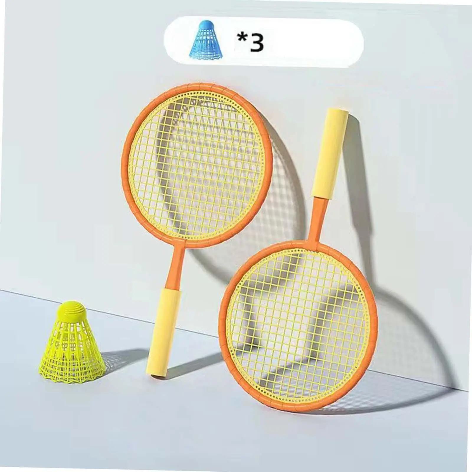 Детский набор для бадминтона, удобная ручка для теннисной ракетки для юниоров, спортивное снаряжение