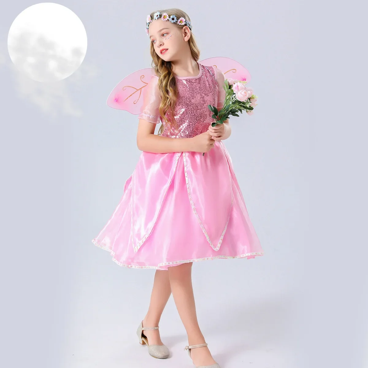 Детский сценический костюм цветочной феи для косплея на Хэллоуин