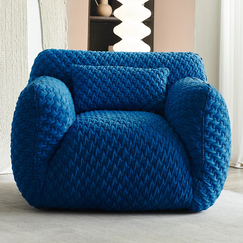 Дизайнерский синий толстый диван-кресло гостиная односпальный диван балкон спальня креативный ленивый диван сетчатый стул для отдыха знаменитостей