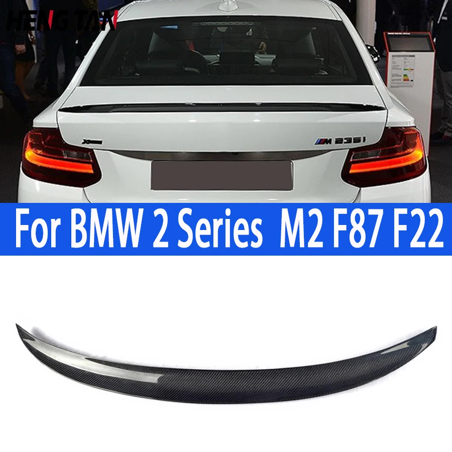 Для BMW 2 Серии F22 Coupe и F87 M2 P Style Настоящие Хвостовые плавники из Углеродного Волокна, Спойлер на задней Палубе, Автомобиль Duckbill, Модифицирующий заднее крыло