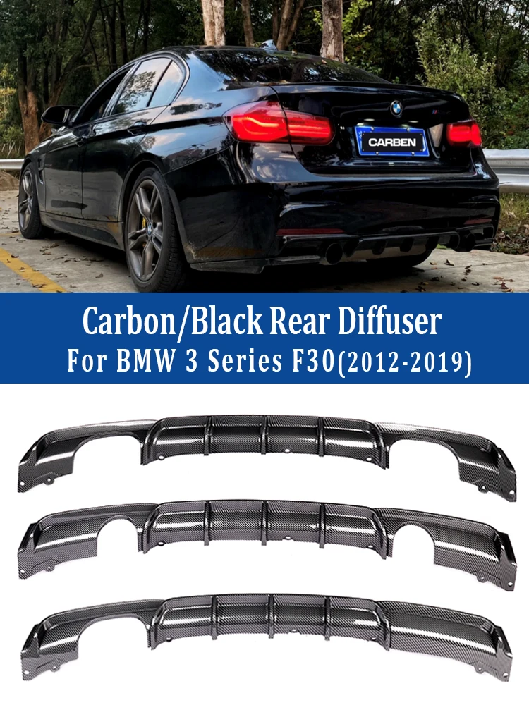 Для BMW 3 Серии F30 Углеродное Волокно M3 M Tech Задний Диффузор Для Губ M-Performance Бамперный Сплиттер Задний Диффузор 2012-2019 Поворотный