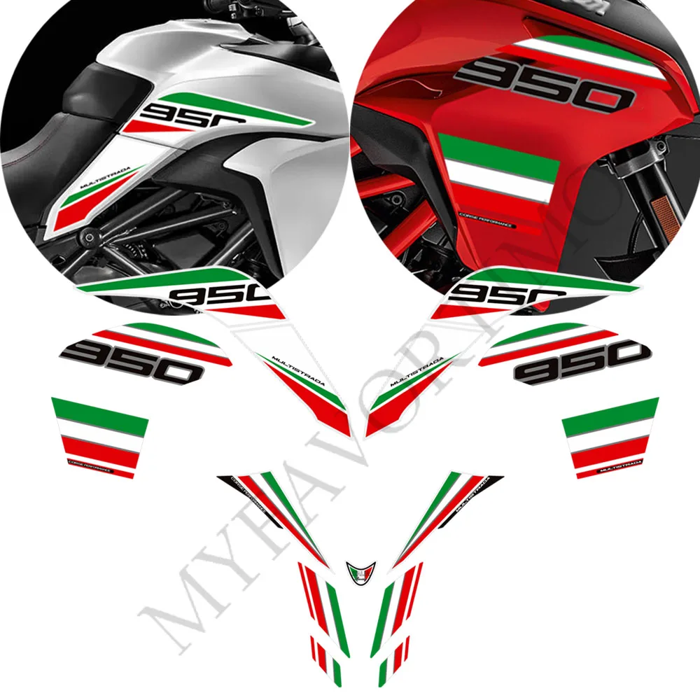 Для Ducati MULTISTRADA 950 S 950S Мотоциклетный обтекатель, защитные наклейки, переводные картинки, накладки на бак, наколенники для бензина, мазута