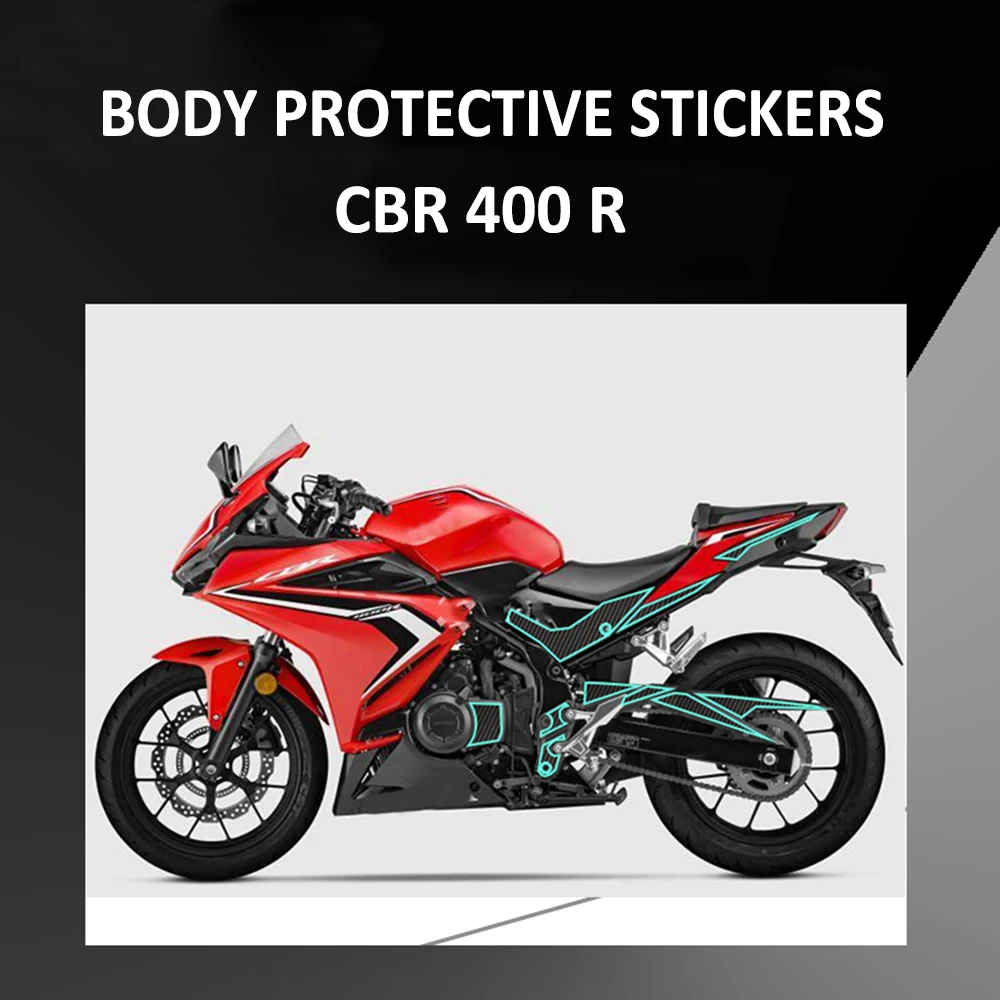 Для Honda CBR400R CBR 400 R 2022 Кузов Мотоцикла Топливный Бак Противоскользящие Царапины Резиновые С Рисунком Из Углеродного Волокна Защитные Накладки-Наклейки