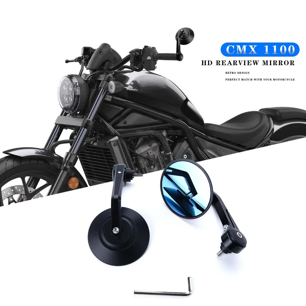Для HONDA Rebel CMX 1100 CMX1100 2021 Руль заднего вида мотоцикла Торцевое зеркало