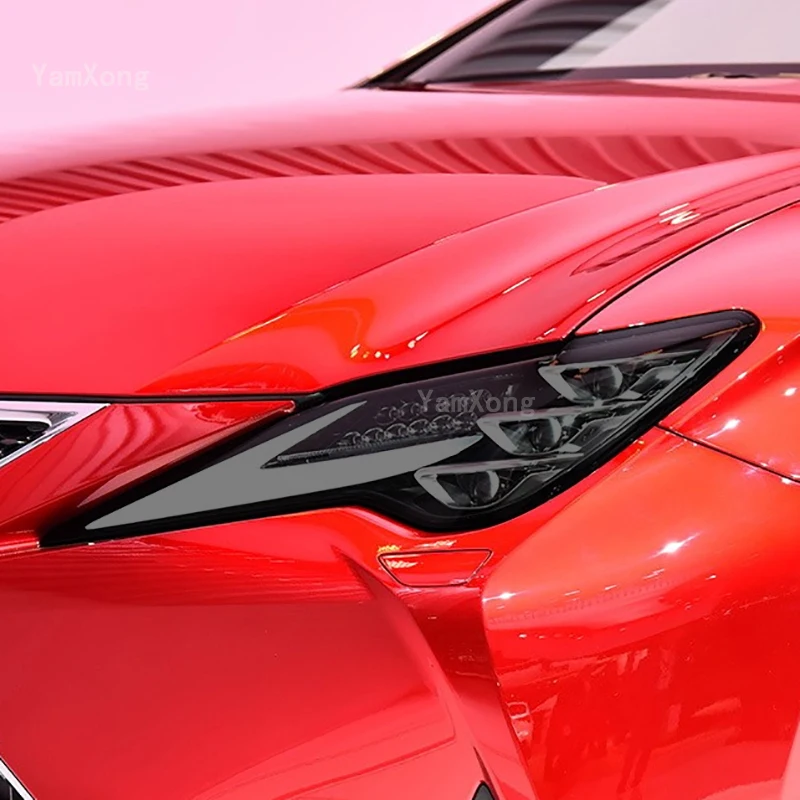 Для Lexus RC 2019-2021 Аксессуары Защитная пленка для автомобильных фар Прозрачная Дымчато-черная наклейка из ТПУ