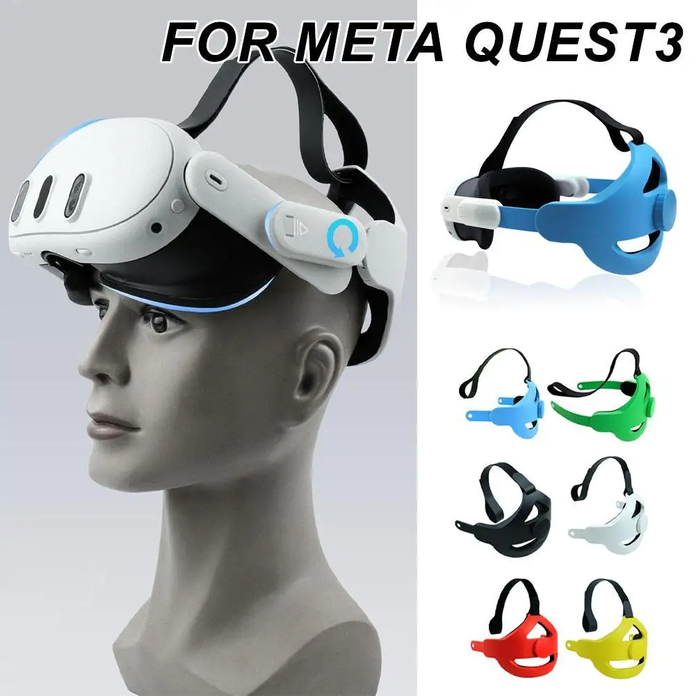 Для Meta Quest 3, Регулируемое на 360 градусов оголовье, Мягкая Дышащая губчатая подушка, Сменный головной ремень, Аксессуары для виртуальной гарнитуры