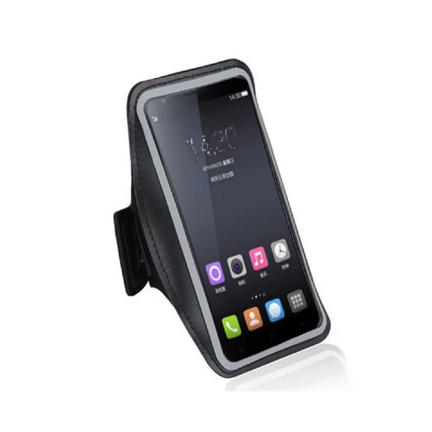 для Samsung Galaxy F02s (2021) Светоотражающая повязка на руку с запахом Sport - черный