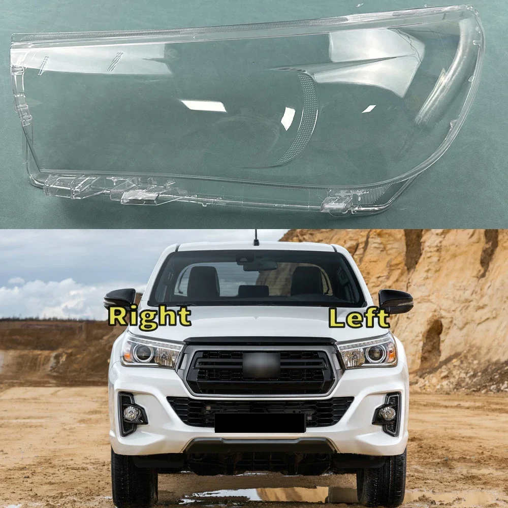 Для Toyota Hilux 2016-2018 Крышка передней фары автомобиля, абажур фары, крышка головного фонаря, крышки стеклянных линз, крышки корпуса