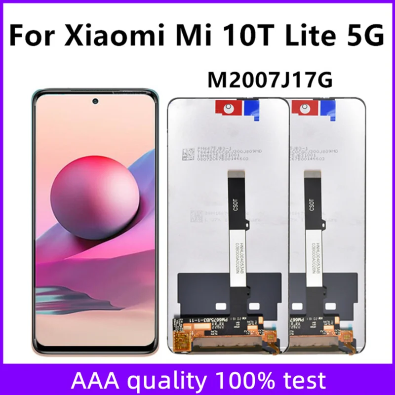 Для Xiaomi Mi 10T Lite 5G M2007J17G ЖК-дисплей С Сенсорным Экраном Дигитайзер В Сборе Для Xiaomi 10T Lite ЖК-дисплей