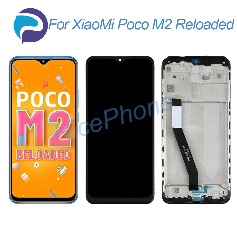 Для XiaoMi Poco M2 Pro ЖК-экран + Сенсорный Дигитайзер Дисплей 2340*1080 MZB0957IN Poco M2 Pro ЖК-дисплей