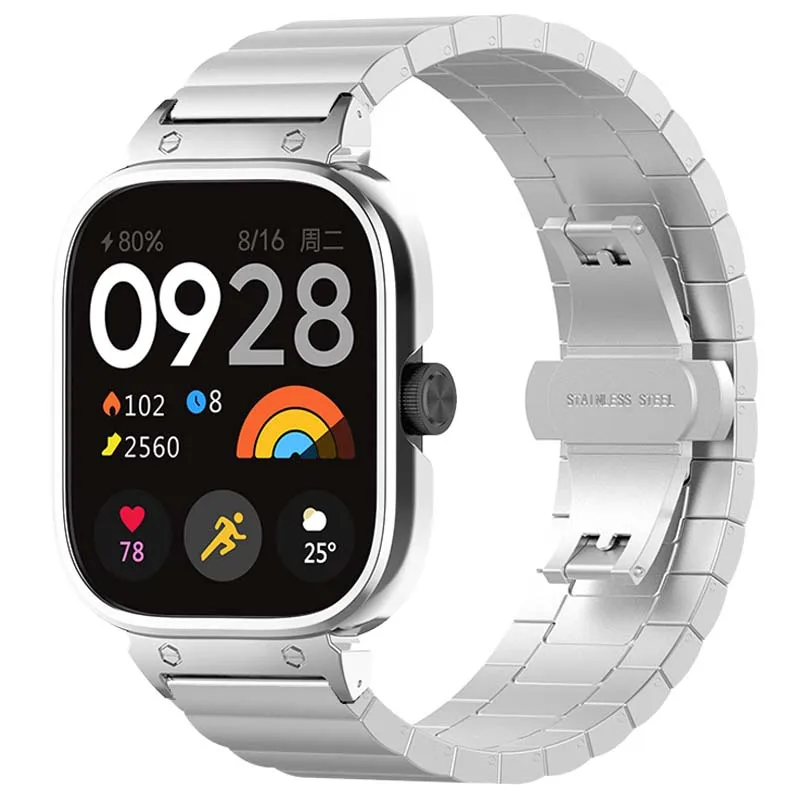 Для Xiaomi Redmi Watch 4 Smartwatch Высококачественный ремешок для часов Redmi Watch4 Металлический браслет Ремешок для часов redmiwatch4 Защитный чехол