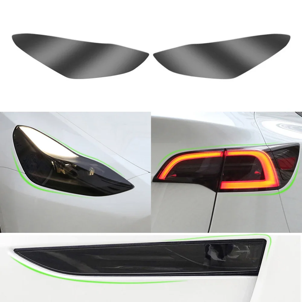 Для модели Tesla 3 Y S X PPF затемненная фара заднего фонаря, защитная пленка для противотуманных фар, пленки для изменения цвета фар заднего фонаря