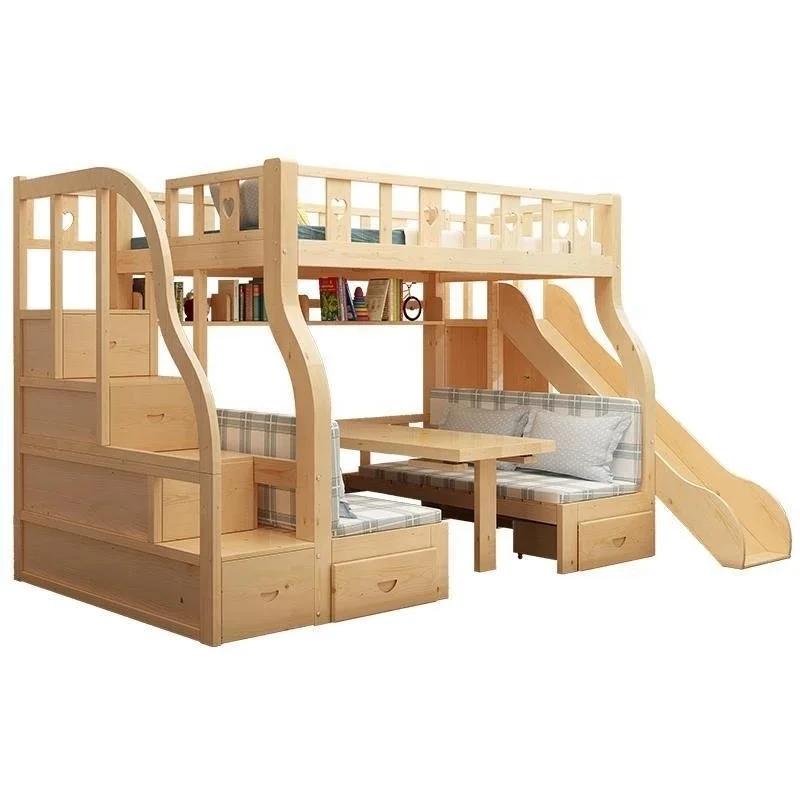 Дом Для девочек и мальчиков Мебель для спальни из массива дерева Спальня для детей Детская Двухъярусная кровать с выдвижным ящиком для хранения Детская Двухъярусная кровать для детей '