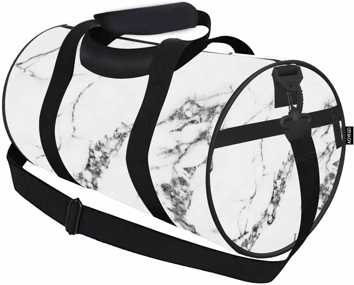 Дорожная сумка из натурального белого мрамора, роскошная креативная каменная керамическая сумка для переноски, спортивная сумка Weekender для путешествий, спортивная сумка для спортзала