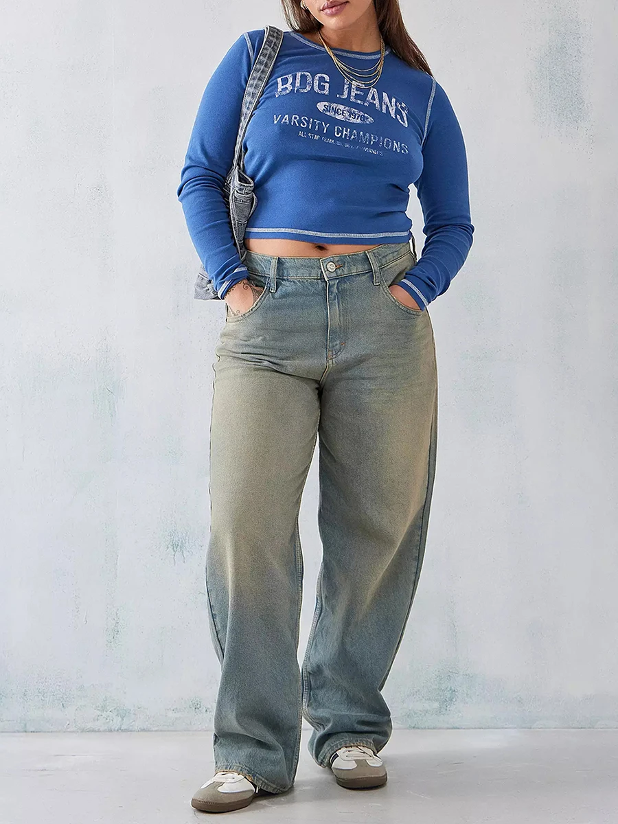 Женская футболка Y2K С длинным рукавом, Фея Гранж, Топы С буквенным принтом, Эстетическая Одежда Для девочек, Пуловер, Уличная Одежда