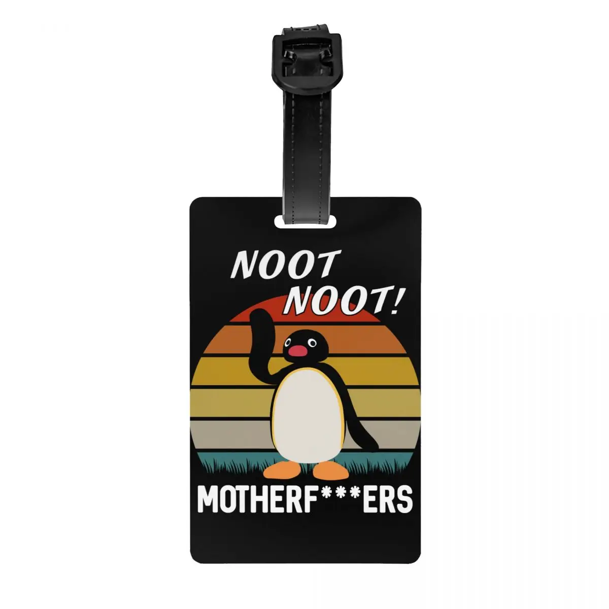 Забавная багажная бирка с изображением Пингвина Пингу Noot Noot Motherfu *** s, чехол для защиты конфиденциальности багажа, идентификационная этикетка