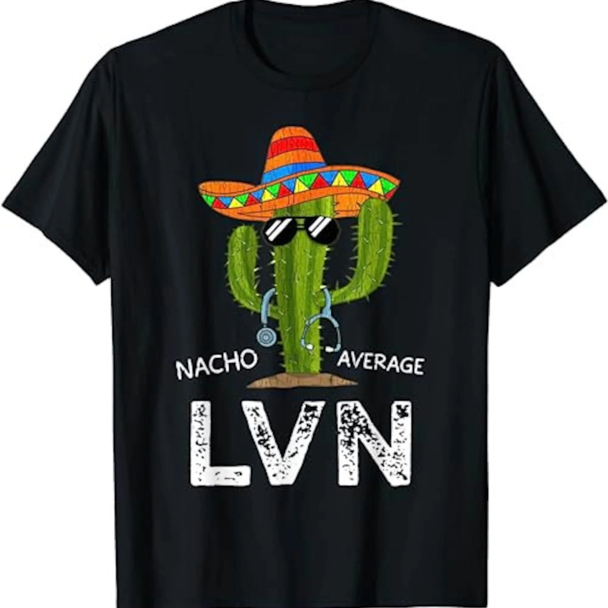 Забавная футболка Nacho Average LVN Nurse для женщин 18889