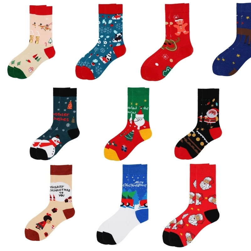 Забавные носки-новинки, Рождественские носки, повседневные носки-пинетки, мягкие носки из телячьей кожи