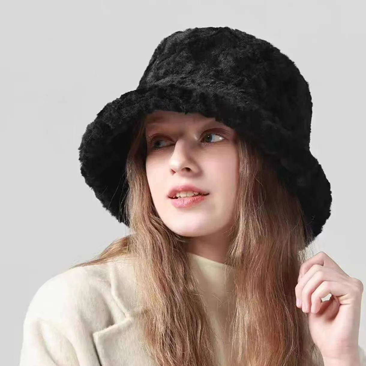 Зимняя теплая рыбацкая шапка нового стиля женская осенне-зимняя утолщенная теплая шапка для лица маленькая шерстяная шапка холодная ветрозащитная женская