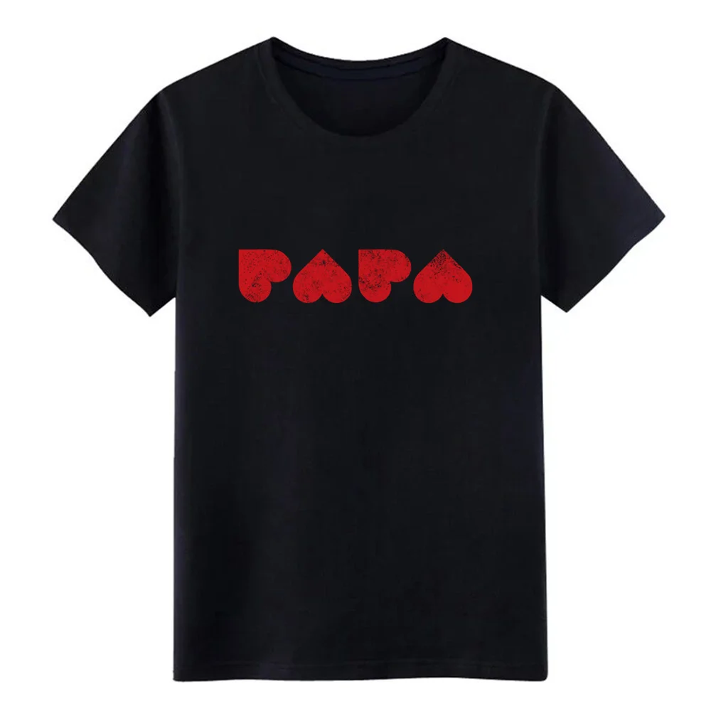 Идея подарка на День отца Papa Heart, футболка с рисунком для отдыха, Мужская футболка с индивидуальными хлопковыми базовыми летними рисунками