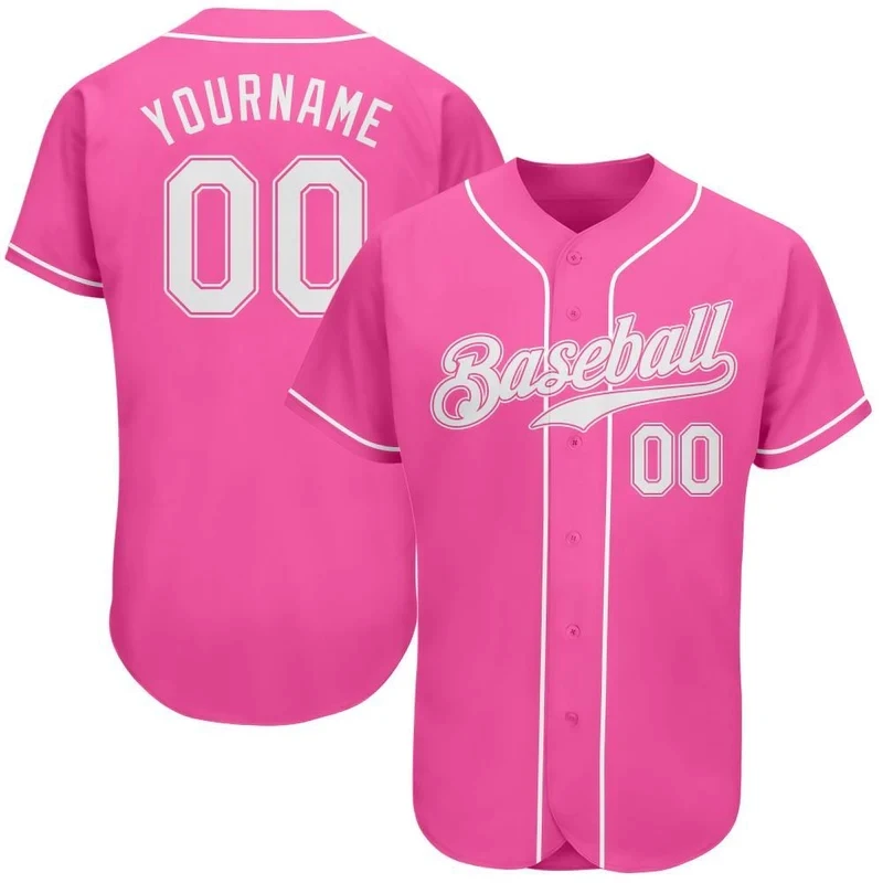 Изготовленная на Заказ Розовая Бейсбольная Майка Для Мужчин и Женщин, Рубашка с 3D Принтом, Повседневные Командные Рубашки В Стиле Хип-Хоп, Топы Унисекс
