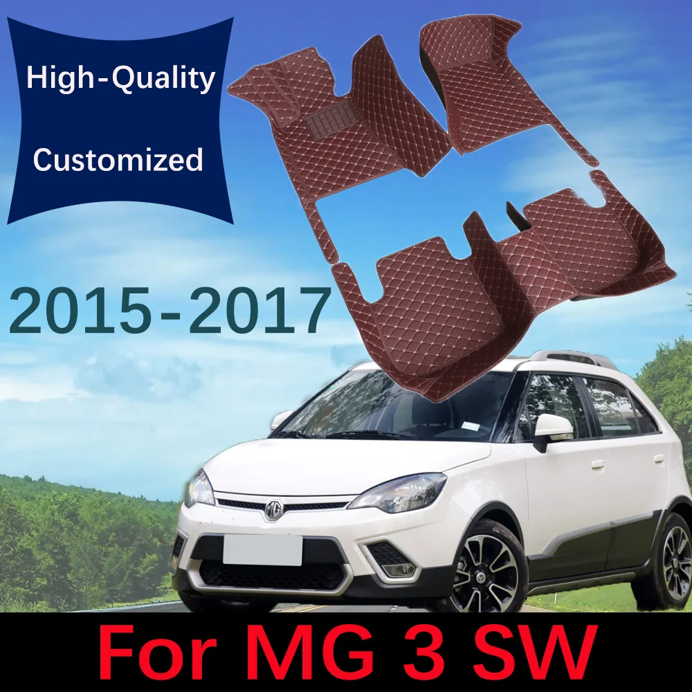 Изготовленные на заказ Кожаные автомобильные коврики для гаражей Morris MG 3 SW 2015 2016 2017 Автомобильные Ковровые покрытия Подставки для ног Аксессуары для интерьера