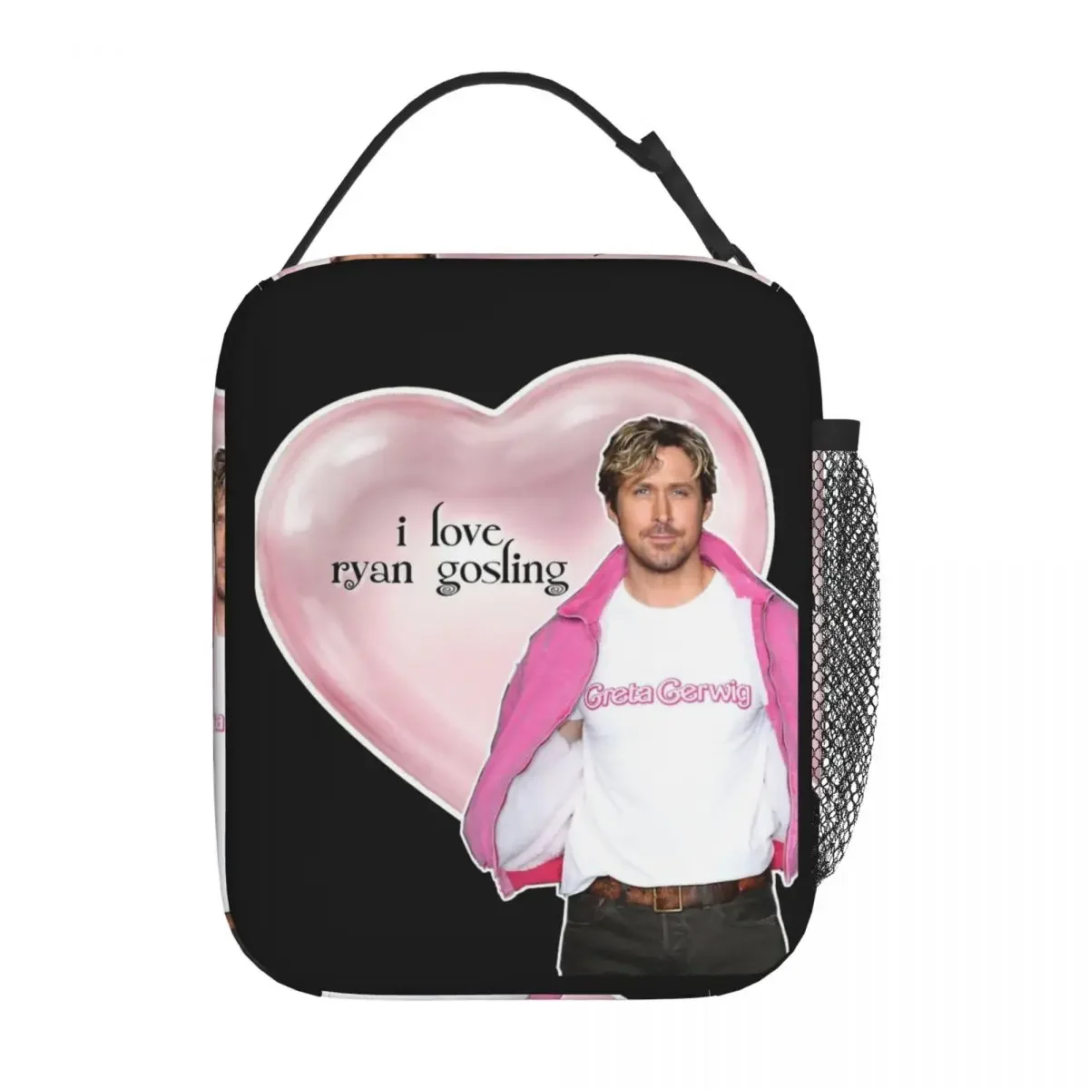 Изолированные Ланч-Боксы I Love Ryan Gosling Accessories Pink Heart Storage Food Box INS Модный Охладитель Тепловой Ланч-Бокс Для Школы