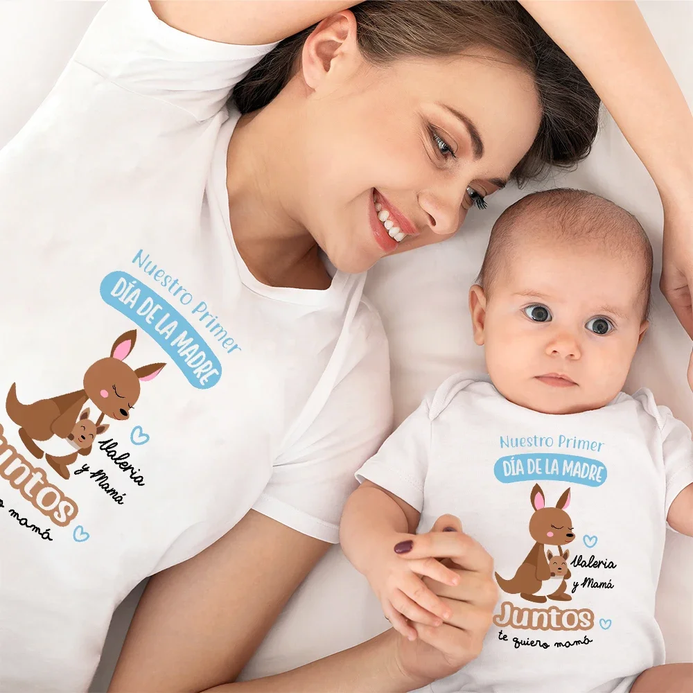 Индивидуальные комплекты для семьи на День Матери, Персонализированная рубашка для мамы, Комбинезон для девочек и мальчиков, Семейный комплект на День Матери, Подарок для мамы