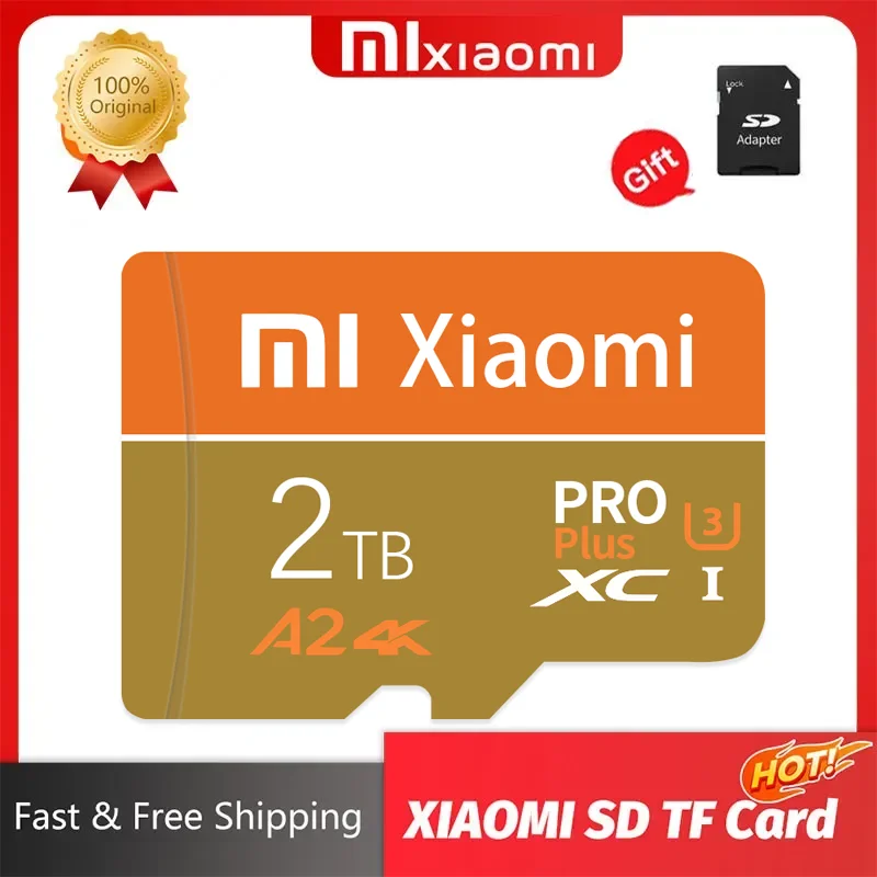 Карта памяти Xiaomi 2 ТБ 1 ТБ 512 ГБ 256 ГБ 128 ГБ Micro Tf Sd-Карта A1/A2 SD/TF Флэш-Карта Для Телефона/Планшетного ПК Подарите Кард-Ридер Подарки