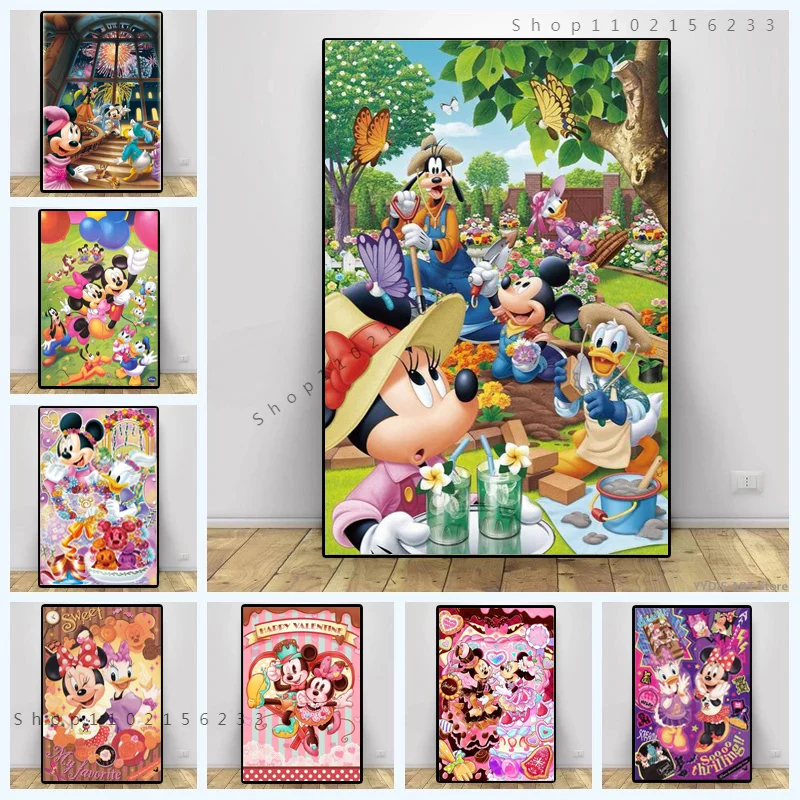 Картина Диснея с бриллиантами, персонаж анимационного плаката Микки Маус, Микки Минни Катун, Вышивка крестиком, Декор гостиной