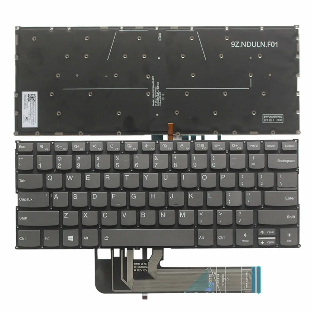 Клавиатура с подсветкой США для Lenovo Yoga 730-13IKB 730-13IWL 730-15IKB 730-15IWL Новая