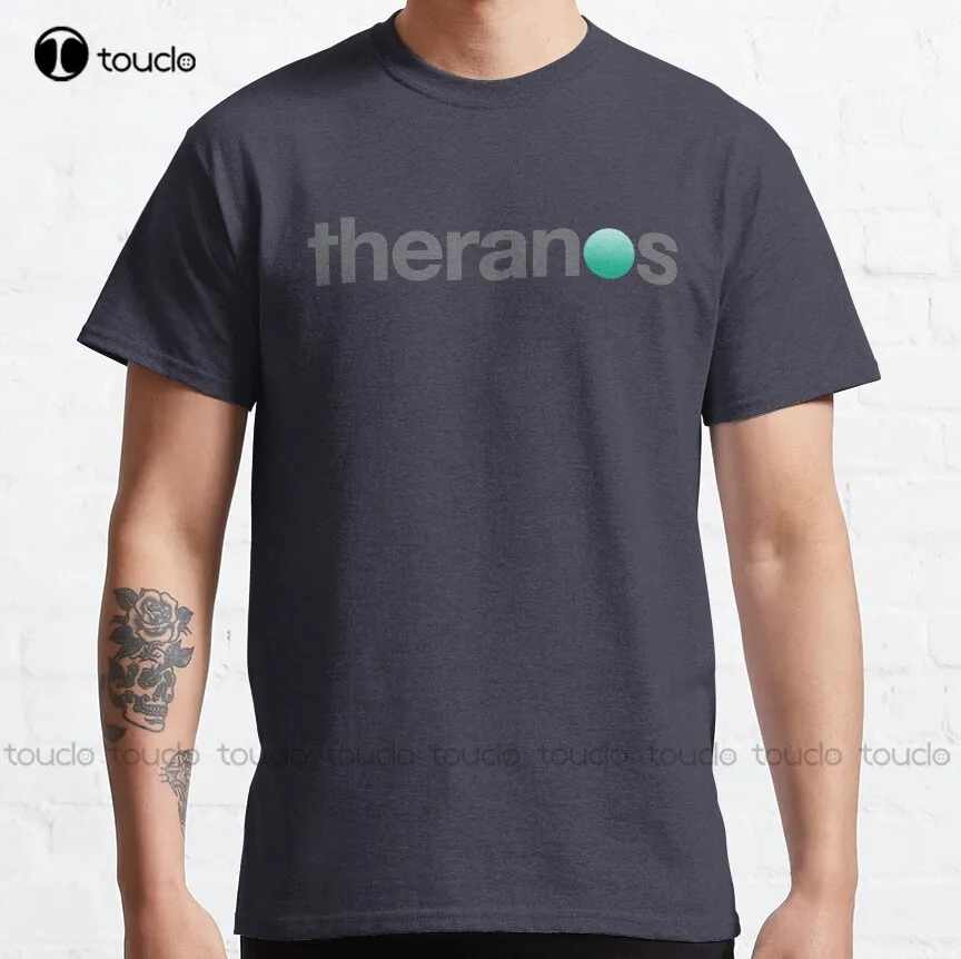 Классическая футболка с логотипом Therano'S Elizabeth Holmes, хлопковые рубашки для мужчин, изготовленная на заказ Футболка Aldult Teen Унисекс с цифровой печатью