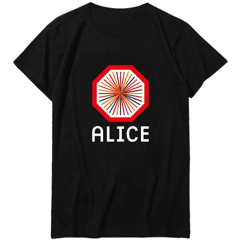 Классические футболки с графическим рисунком, эксперимент с большим ионным коллайдером, Адронный коллайдер Cern, научная футболка оверсайз, летняя мужская одежда