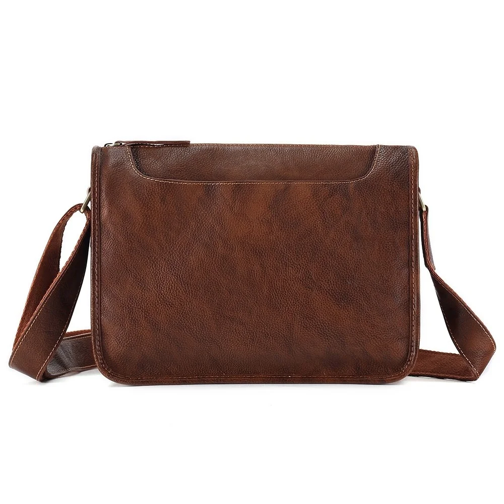 Кожаная маленькая сумка-мессенджер из натуральной кожи, классическая мужская сумка через плечо для рабочего бизнеса, сумка-портмоне для планшета 9,7 дюйма, Новинка
