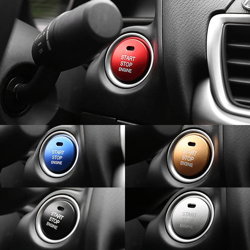 Кольца для Кнопок Запуска и Остановки Двигателя Автомобиля, Чехлы Для Декора Интерьера Mazda BM BN 6 GJ1 GL Axela CX-3 CX-4 CX4 CX-5 CX5, Автомобильный Стайлинг