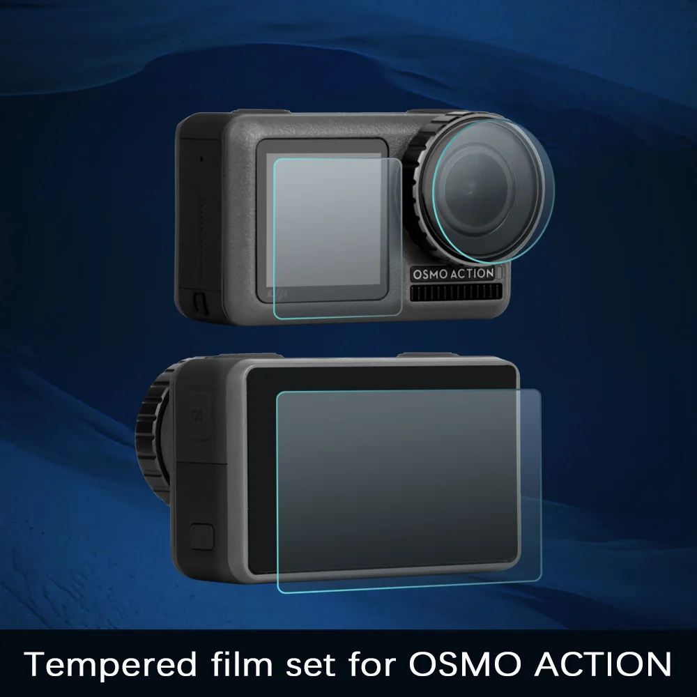 Комплект Защитных Пленок из Закаленного Стекла 9H 2.5 D для Объектива Экшн-Камеры DJI OSMO Ручной Карданный Стабилизатор Аксессуары Для Защитной Пленки